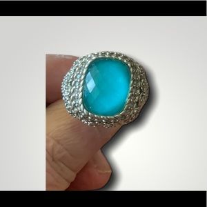 Judith Ripka sterling turquoise ring